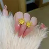 Novos Brincos de Margarida Dourada Estilo Chinês Lindo Único Nicho Brincos Retrô Luxo Leve Elegante High-end Brincos