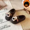 Zapatos de Algodón para Bebé 2026 Invierno Nuevos de Dibujos Animados para Niñas Pantuflas Medias Peludas Más Terciopelo Calientes para Niños Pequeños Zapatos Dobles de Algodón para Niños