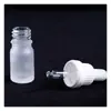Nuevo Envase de Vidrio para Cosméticos, Botella de Aceite Esencial de Cabeza Grande Negra y Blanca, Botella de Aceite Esencial Esmerilada de 30 ml, Múltiples Especificaciones