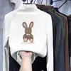 Camiseta térmica para niña con forro de forro polar, estilo otoño e invierno, cuello semi-alto, capa interior gruesa y cálida, camiseta de manga larga para niños con acabado cepillado
