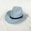 Sombrero Cowboy Occidental de Lana para Hombre y Mujer Europeo y Americano Hebilla de Cuero con Ala Grande Enrollada Sombrero de Copa Sombrero de Fieltro Sombrero de Jazz