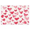 Nuevo mantel individual rojo de San Valentín con diseño de amor, para fiestas navideñas, para sala de estar, mantel decorativo con borde cruzado, tapete aislante térmico estampado de lino