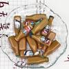 Simulação Mini Garrafa de Café Resina Garrafa Pequena Artesanal DIY Jóias Creme Cola Acessórios Comida em Miniatura Jogando Estrela Pai