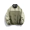 Roupas Vintage Outono 2025 Novo Estilo Japonês Jaqueta Patchwork para Uso Externo com Gola Alta Unissex Casual Solta Casaco de Trabalho