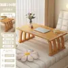 Ventana de Bahía Minimalista Estilo Chino Mesa de Té Pequeña Vintage Repisa de Ventana Balcón Mesa de Té de Bambú Mesa Baja Alfombra Mesa Pequeña Asientos en el Suelo