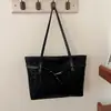 Bolsa tote transfronteiriça com estampa de leopardo retrô estilo coreano, nova bolsa de ombro grande capacidade estilo faculdade da moda para mulheres 2026