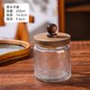 Elegante Frasco de Vidrio Transparente con Tapa de Madera, Material de Grado Alimenticio, Frasco para Almacenamiento en Refrigerador, Botella Sellable para Conservar la Frescura