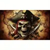 Bandera de Piratas de Suministro Transfronterizo Bandera Pirata Calavera Bandera Pirata 3*5 pies Halloween