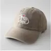 Gorra de béisbol de mezclilla lavada vintage de color liso para parejas, simple y casual con bordado de letras, gorra de visera versátil