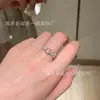 Venta al por mayor del fabricante Fuente de suministro para transmisiones en vivo de Xiaohongshu Anillo Dulce y Fresco con Plata S925 Incrustada de Jade de Espuma de Agua Natural