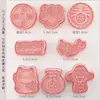 Juego de cortadores de galletas, diseño de dibujos animados, para uso doméstico, incluye moldes de repujado 3D para hacer galletas, fondant y otros productos horneados