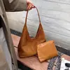 Bolso de mano de terciopelo grande de dos en uno estilo retro para el día a día, bolso de hombro de invierno, bolso de gamuza versátil estilo 2026