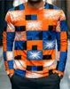 Camiseta Informal para Hombre Cuello Redondo Holgada Estilo Nuevo Estampada Secado Rápido Tejido Piqué Transpirable