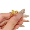 Fuegos Artificiales Explotan en el Cielo Estrellado, Estrellas Brillan, Anillo de Zirconia Micro-Pavimentado, Diseño de Nicho Femenino, Anillo de Atmósfera Personalizado