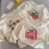 Camiseta de Dibujos Animados para Niños Estilo Nuevo Primavera y Otoño Tops para Niños Camiseta de Manga Larga de Bebé de Moda Camisetas Interiores para Niñas Algodón Puro para Niñas