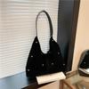 Design de Nicho Nova Bolsa Feminina de Veludo Comércio Exterior Transfronteiriço Moda Bolsa de Ombro Axilar Grande Capacidade Bolsa para Ir ao Trabalho