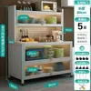 Estante de Almacenamiento de Cocina Aparador en Capas 1200 Piso Multicapa Horno de Microondas Olla Altura Gabinete de Almacenamiento a Prueba de Polvo