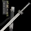 Ciudad de Longquan Metal Arma Fría Espada Espada Han Sin Afilar Forjada Integrada Esmalte Azul Espada del Emperador Dragón Alma de Hielo Regalo del Festival
