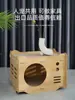 Caja de parto para gatos, cuerpo de cartón, doble capa, apilable, papel corrugado, resistente al desgaste, no se astilla, multifuncional, rascador de garra, tabla rascadora de garra de gato de madera maciza