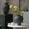 Jarrón de Cerámica de Jingdezhen Estilo Wabi-Sabi Decoración de B&B Maceta de Cerámica Hecha a Mano Arreglo Floral para Sala de Estar Flor Seca Recipiente para Flores de Gres