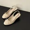 Temporada del Primer Encuentro: Tacones Altos de Estilo Dulce con Hebilla de Charol y Lazo, Espalda Descubierta, Estilo Ballet, Adelgazantes, Elegantes, Zapatos de Tacón Cerrados para Fiesta