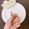 Nuevo Anillo Antiguo de Estilo Chino Chapado en Oro con Incrustaciones de Circonita, Anillo de Moneda Estilo Palacio para Mujer, Joyería de Mano Versátil de Nicho al por Mayor