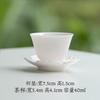 Taza de Té Miyuan con Posavasos, Juego Completo de Tazas de Té Kung Fu, Taza Individual de Cerámica para Degustación, Taza de Maestro, Taza de Maestro de Cerámica con Base Alta