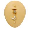 Anillo de ombligo de mariposa de moda transfronteriza de Gebei Europa y Estados Unidos, anillo de ombligo de luna, clavo de ombligo en forma de corazón, anillo de ombligo, joyería de perforación