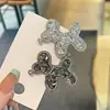 Pinza para el pelo de cristal de lujo de alta gama para perros pequeños, Pinza lateral delicada y dulce, Nuevo clip de pico de pato para flequillo estilo coreano, Versátil