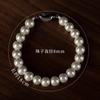 Pulsera Redonda de Perlas Brillantes de Imitación Estilo Shijia, Pulsera de Accesorio Francés Nicho de Lujo Ligero de Alta Gama para Mujer
