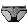 Tanga de encaje de malla de deseo puro de tiro bajo con abertura alta, panties sexys transpirables de seda helada para chica hot 2199