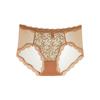 # 4010 # Ropa interior de encaje para mujer Entrepierna de algodón puro Sin costuras Bordado Cintura media Talla grande Calzones de niña estilo japonés Douyin
