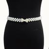 Cinturón de perlas nuevo para mujer, pedrería, hebilla de lazo de perlas, cinturón decorativo versátil para mujer, sello de cintura de perlas