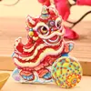 Imán para Refrigerador Rotatorio de Año Nuevo Tendencia Nacional Creativo Dios de la Riqueza Lindo Año de la Fortuna del Caballo Imán Decorativo de Resina