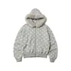 Sudadera con capucha y cremallera de punto para mujer con lunares, Top transfronterizo europeo y americano, Nuevo estilo, Otoño e Invierno, Harajuku, Top con capucha deshilachado