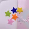 Tela flocada de 1,8 cm con estrella de cinco puntas en relieve, accesorios para el cabello hechos a mano, materiales decorativos, accesorios de ropa, accesorios