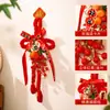 2026 Año del Caballo Decoración de Nudo Chino de Año Nuevo Adorno Colgante Colgante de Puerta Nudo Doble Felicidad Decoración Festiva para Inauguración de Casa y Buena Fortuna