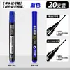 Jupai Bolígrafo Marcador de Una Punta Rojo Negro Azul Tres Colores Gran Capacidad Secado Rápido Impermeable