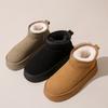 Botas de Nieve Versátiles de Suela Gruesa para Ropa Exterior de Mujer 2025 Invierno Nuevo Estilo Cálidas y Altas Antideslizantes Impermeables Super Calientes Zapatos de Algodón Pequeños Talla Grande
