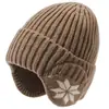 Gorro de Invierno para Hombre con Protección para los Oídos para Ciclismo, Gorro Cálido para el Frío, Gorro de Lana para Cabeza Grande, Gorro de Punto Forrado de Lana Baotou para Hombre