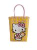 Bolso Tejido Bordado de Gatito Hawaiano de Dibujos Animados Mismo Estilo que el Libro Rojo Pequeño Bolso Cesta de Verduras de Recuerdo Bolso de Mano para Mujeres