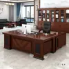 Escritorio de Oficina, Escritorio Ejecutivo, Escritorio de Jefe de Borde Recto y Silla, Escritorio de Computadora Simple Moderno, Escritorio de Presidente Gerente con Gabinete Lateral, Estilo Chino Nuevo