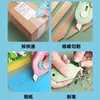 Cuchillo de Manualidades Mini Portátil Tamaño Pequeño Desempaquetado Cuchillo para Cortar Papel Diseño de Bloqueo de Seguridad Corto Portátil Uso Estudiantil Oficina Hogar