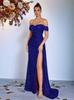 Top Tubo de Paetês Popular Transfronteiriço Europeu e Americano Vestido Sexy Fenda Banquete Longo Modelagem Slim Vestido de Noite