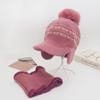 Chapéu Feminino de Tricô para Outono e Inverno, Moderno e Sofisticado, À Prova de Vento, Forrado com Lã, Chapéu Quente, Gorro com Aba Duckbill Protetor de Orelhas, Atacado