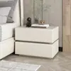 Mesita de Noche Inteligente de Lujo Ligero, Moderna y Sencilla, para Uso Doméstico en el Dormitorio, Gabinete de Mesita de Noche de Madera Maciza, Gabinete de Almacenamiento Multifuncional para Mesita de Noche, Completamente Ensamblado