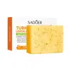 Jabón de Cúrcuma Jabón de Aceite Esencial SADOER Jabón de Cúrcuma Limpieza Facial Jabón para la Ducha Mejora la Sequedad Comercio Electrónico Transfronterizo Venta al por Mayor