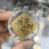 Adesivo de Telefone de Ouro Puro 999 para Riqueza Instantânea, com Adesivo Traseiro, Adesivo de Ouro 2mg, Presente Promocional para Lojas de Ouro em Transmissão ao Vivo