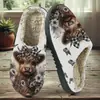 Chinelos de Algodão para Homens e Mulheres, Chinelos Quentinhos de Casa com Desenhos Fofos, Chinelos Estampados de Comércio Exterior, Dropshipping Pod Cross-Border Jit