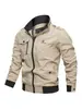 Jaqueta Masculina de Algodão Lavado Estilo Novo para Comércio Exterior Aliexpress Transfronteiriço, Jaqueta Top Masculina Jovem com Gola Alta